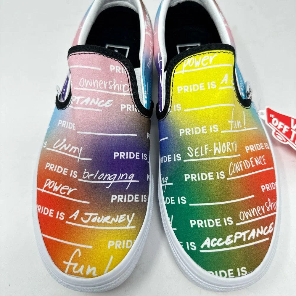 Vans Classic Slip On Pride Rainbow Sneakers - Picture 3 of 8